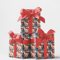 Electric Guitar Santa Gift Wrap, Rocking Santa Wrapping Paper, Rock and Roll Holiday Wrapping Paper, Musician Christmas Gift Wrap