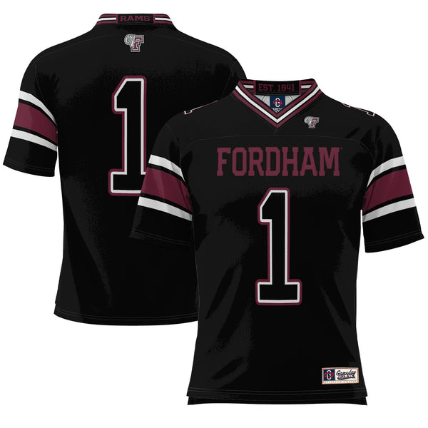 #1 Fordham Rams Endzone Football Jersey - Black