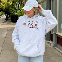 Humorous Holiday Quote Sweatshirt, Silly Goose Christmas Hoodie, Retro Honk Xmas Pullover, Sarcastic Animal Lover Holiday Sweatshirt