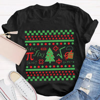 Festive STEM Holiday Teacher Tee, Math Elements Christmas Tree Shirt, Math Equations Xmas Tree Shirt, Science Teacher Christmas Shirt