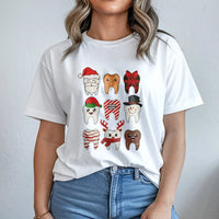 Dental Hygienist Holiday Shirt, Christmas Teeth T-Shirt, Humorous Dentist Christmas Tee, Dental Assistant Graphic T-Shirt Xmas Present