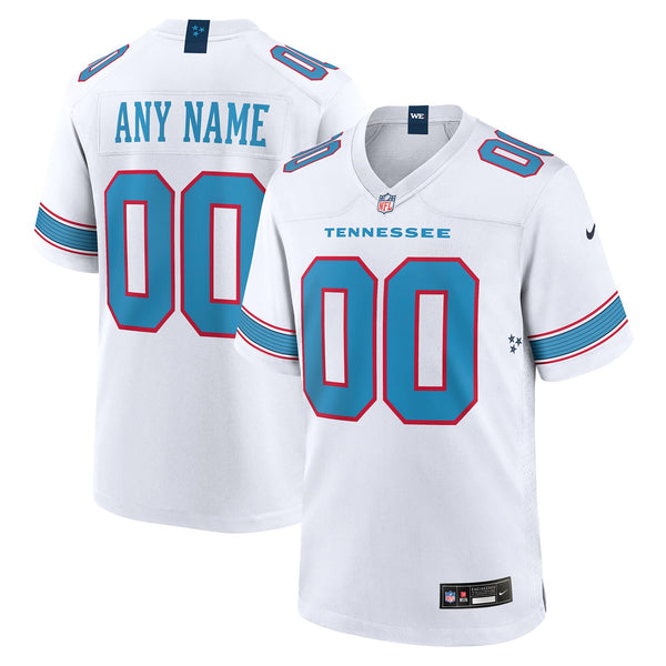 Tennessee Titans White Game Custom Jersey