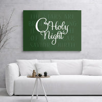 Christmas Song Lyrics Wall Art, O Holy Night Canvas Print, Holiday Religious Canvas Decor, Christian Christmas Canvas, Seasonal Church Present