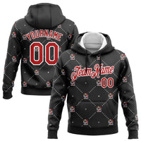 Personalized Dog Lover Hoodie, Custom Christmas Dog Santa Hoodie, 3D Print Holiday Pullover Hoodie, Dog Santa Xmas Sweatshirt
