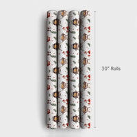Humorous Holiday Cookout Wrapping Paper, Thumbs Up BBQ Santa Wrapping Paper, Christmas Grilling Wrapping Paper, Festive BBQ Gift Wrap Roll