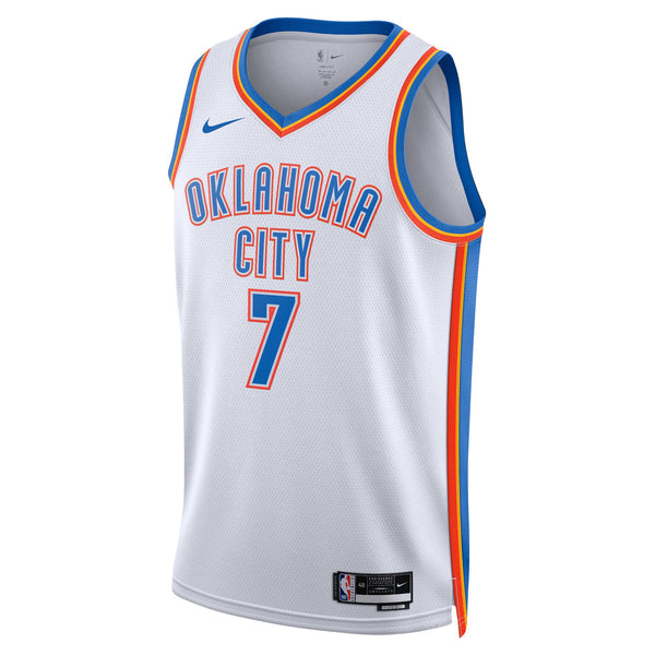 Oklahoma City Thunder Association Edition Swingman Jersey - White - Chet Holmgren