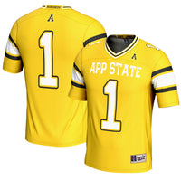 #1 Appalachian State Mountaineers Endzone Football Jersey - Gold