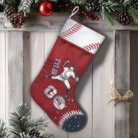 Custom Name and Number Stocking, Personalized Baseball Christmas Stocking, Sports Fan Christmas Stocking, Holiday Present for Baseball Players