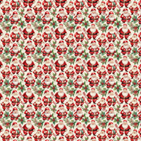 Retro Candy Cane Wrapping Paper, Vintage Santa Christmas Wrapping Paper, Nostalgic Holiday Gift Wrap, Classic Christmas Present Paper
