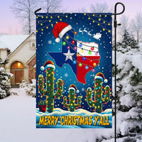 Lone Star State Holiday Yard Flag, Texas Merry Christmas Yall Garden Flag, Southern Christmas Garden Flag, Winter Lawn Decor Present