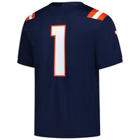 #1 Illinois Fighting Illini Game Football Jersey - Navy