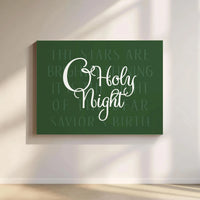 Christmas Song Lyrics Wall Art, O Holy Night Canvas Print, Holiday Religious Canvas Decor, Christian Christmas Canvas, Seasonal Church Present