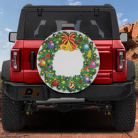Festive Holiday Ornaments Tire Cover, Christmas Wreath Spare Tire Cover, Winter Xmas Spare Tire Cover, Holiday Jeep Bronco SUV Present
