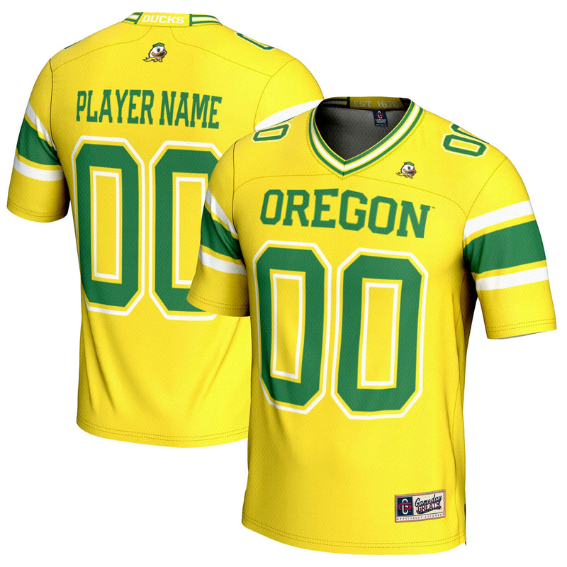 Oregon Ducks NIL Pick-A-Player Football Jersey - Yellow