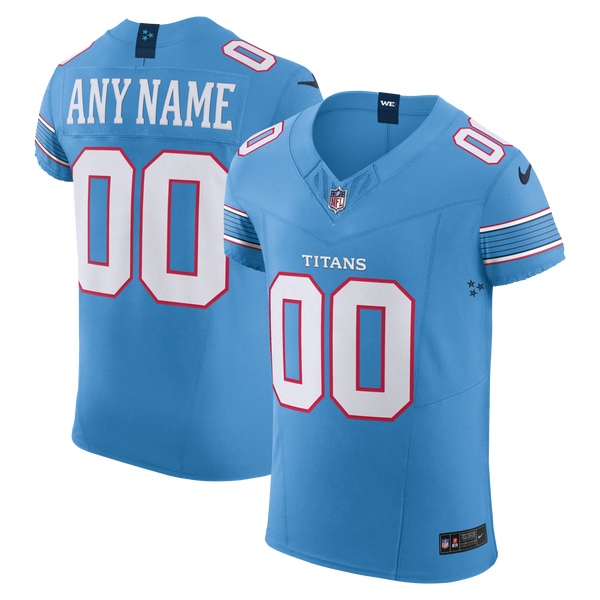 Tennessee Titans Light Blue Elite Custom Jersey