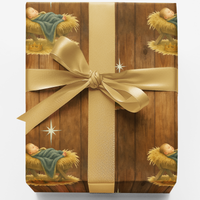 Baby Jesus Gift Wrap, Nativity Scene Wrapping Paper, Religious Holiday Wrapping Paper, Christian Christmas Gift Wrap