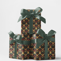 Baroque Dog Breed Holiday Gift Wrap Roll, Shih Tzu Christmas Wrapping Paper, Adorable Puppy Winter Present Paper, Dog Lover Xmas Gift Wrapping