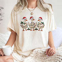 Humorous Silly Goose Holiday Shirt, Christmas Goose T-Shirt, Adorable Animal Xmas Graphic Tee, Festive Matching Family T-Shirt, Holiday Humor Tee