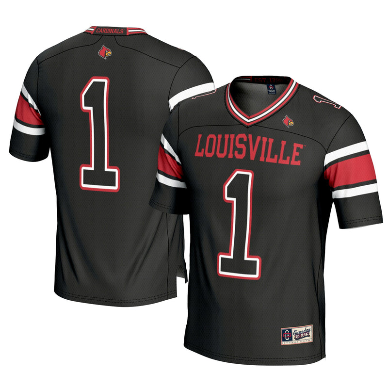 #1 Louisville Cardinals Football Jersey - Black