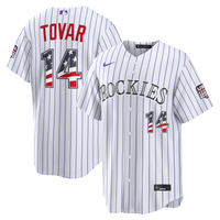 Fourth of July Colorado Rockies Ezequiel Tovar White USA 250 Stadium Jersey