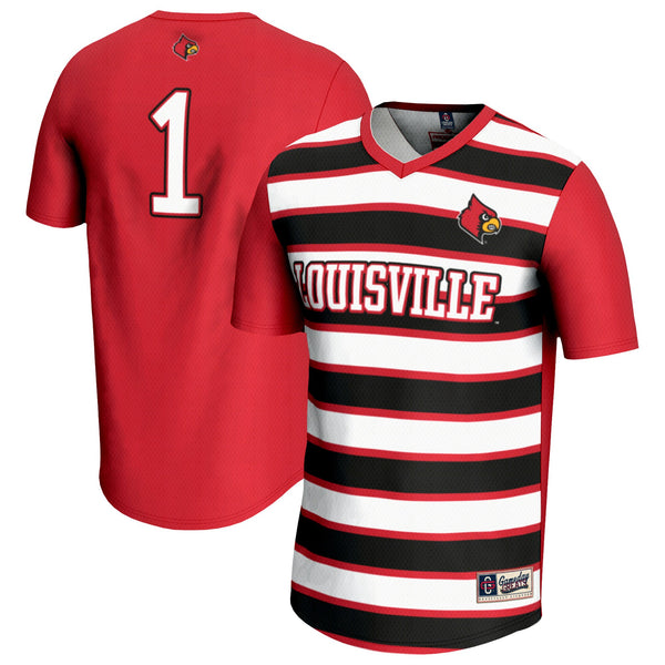 #1 Louisville Cardinals Lightweight Soccer Fashion Jersey - Red