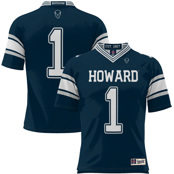 #1 Howard Bison Endzone Football Jersey - Navy