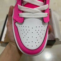 Low Top Sneakers, White Black Pink Colorway, Lace Up Design, Casual Gift for Sneaker Fans