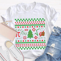 Festive STEM Holiday Teacher Tee, Math Elements Christmas Tree Shirt, Math Equations Xmas Tree Shirt, Science Teacher Christmas Shirt