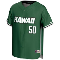 #1 Hawaii Rainbow Warriors Lightweight Baseball Jersey - Green