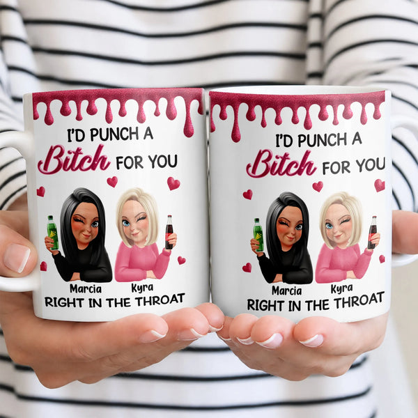 Personalized BFF Coffee Mug, Humorous Best Friend Ceramic Mug, Sarcastic Friendship Coffee Cup, Birthday Christmas Present fo