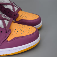 Sneakers, White Purple Gold Colorway, Lace Up Design, Casual Gift for Sneaker Fans