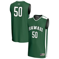 #50 Hawaii Rainbow Warriors Lightweight Collegiate Basketball Fashion Jersey - Green