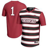 #1 Arkansas Razorbacks Lightweight Soccer Fashion Jersey - Cardinal