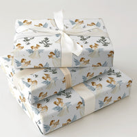 Celestial Horn Playing Angels Gift Wrap, Watercolor Angel Christmas Wrapping Paper, Religious Holiday Present Paper, Angelic Gift Wrap