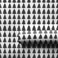 Black and White Christmas Wrapping Paper, Minimalist Pine Tree Wrapping Paper, Modern Tree Gift Wrap, Holiday Present Wrapping Paper