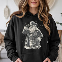 Western Christmas Lasso Hoodie, Cowboy Santa Hoodie, Retro Cowboy Christmas Sweatshirt, Country Santa Graphic Hooded Sweater, Holiday Present