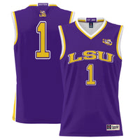 #1 LSU Tigers Lightweight Basketball Jersey - Purple