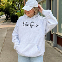 Religious Faith Hoodie, Christian Cross Christmas Hoodie, Merry Christmas Hooded Sweatshirt, Jesus Holiday Hoodie, Christian Present