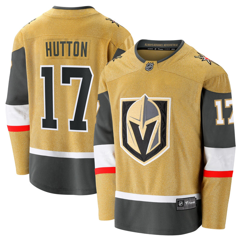 Vegas Golden Knights Ben Hutton Gold Home Premier Breakaway Player Jersey
