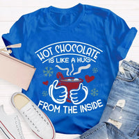 Comfy Winter Holiday Quote T-Shirt, Hot Chocolate Christmas Shirt, Adorable Hot Cocoa Season Tee, Retro Christmas Graphic Shirt, Unisex Xmas Present