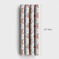 Coastal Crab Christmas Gift Wrap, Santa Claws Crab Wrapping Paper, Nautical Watercolor Crab Wrapping Paper, Beach Holiday Crab Gift Wrap