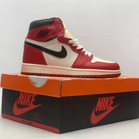 Sneakers, Red Cream Colorway, Lace Up Design, Casual Gift for Sneaker Fans