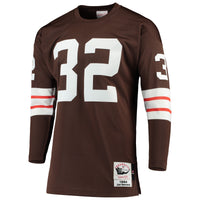 Cleveland Browns 1964 Jim Brown Brown Authentic Throwback Retired Player Jersey