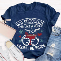 Comfy Winter Holiday Quote T-Shirt, Hot Chocolate Christmas Shirt, Adorable Hot Cocoa Season Tee, Retro Christmas Graphic Shirt, Unisex Xmas Present
