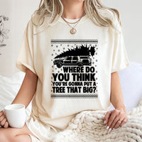 Humorous Christmas Humor Shirt, Bend Over and I'll Show You T-Shirt, Naughty Holiday Graphic Tee, Sarcastic Xmas Movie T-Shirt, Adult Gag Present