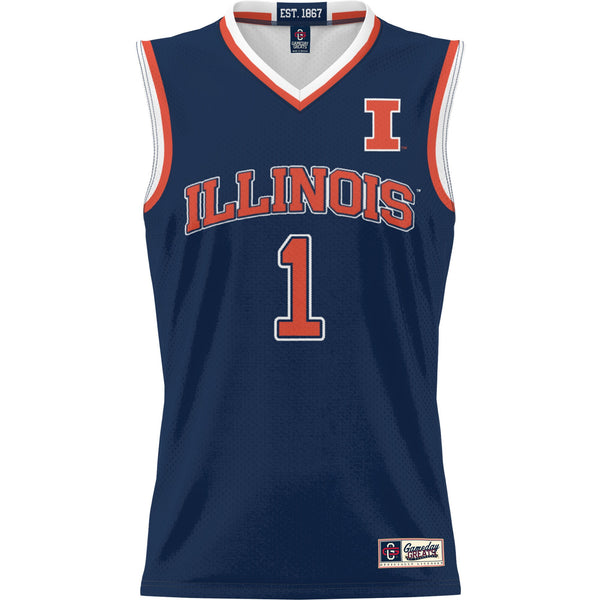 #1 Illinois Fighting Illini Lightweight Basketball Jersey - Navy