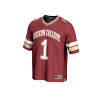 #1 Boston College Eagles Lightweight Collegiate Football Fashion Jersey - Maroon
