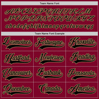 Custom Hockey Jersey - Maroon Black-Old Gold