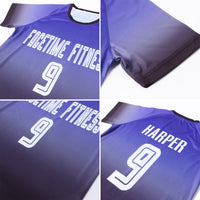 Custom Soccer Jersey - Purple White-Black Sublimation Fade Fashion Uniform