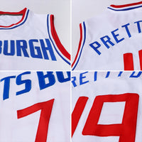 Custom Basketball Jersey - White Red-Black Authentic Throwback